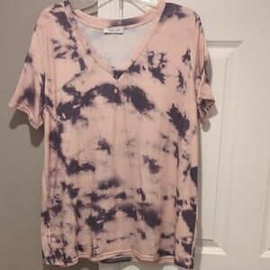 Women's Tie-Dye Short Sleeve Top